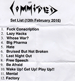 The Commited - T.Chances, Tottenham High Road, London 13.2.16